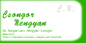 csongor mengyan business card