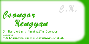 csongor mengyan business card